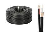Coaxial Rg59 Cable 200m With Power Black